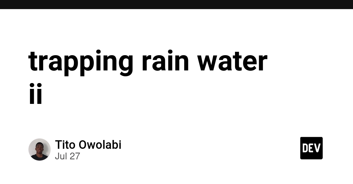 trapping rain water ii