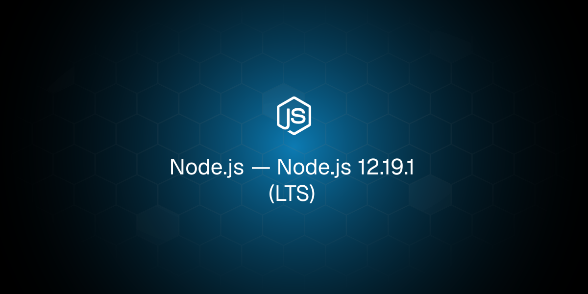Node.js 12.19.1 (LTS)
