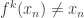 f^k(x_n)\neq{x_n}