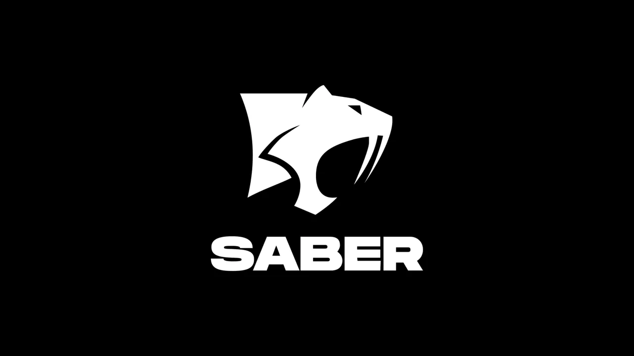 The Saber Interactive logo on a black background