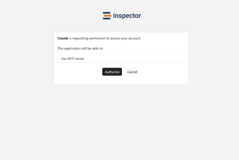 Inspector MCP server authorization