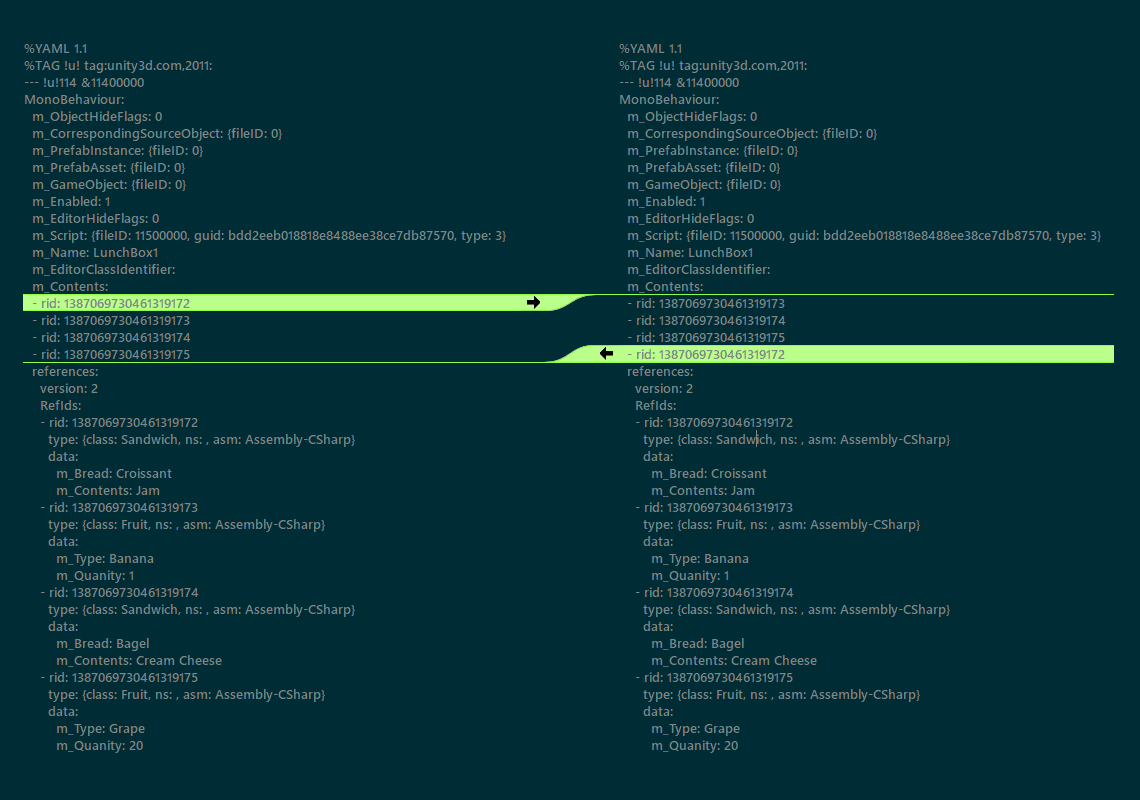 2021.3 array ordering in Unity