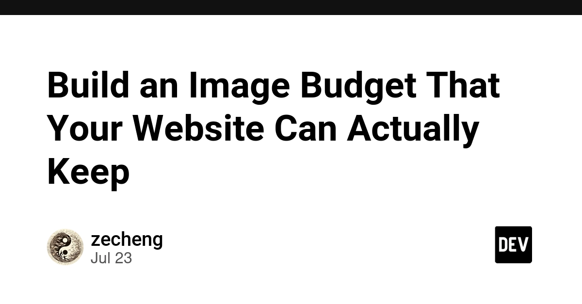 Build an Image Budget That Your Website Can Actually Keep