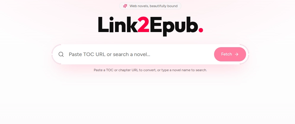 Cover image for tool to convert light novel chapters into EPUBs (linktoepub.com)