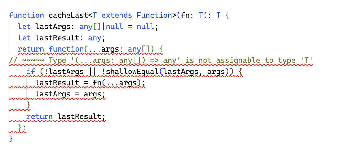 Code sample showing lots of red