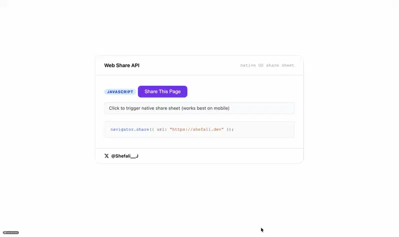 Web Share API
