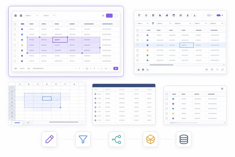 Five approaches to building a data grid for Python Dash