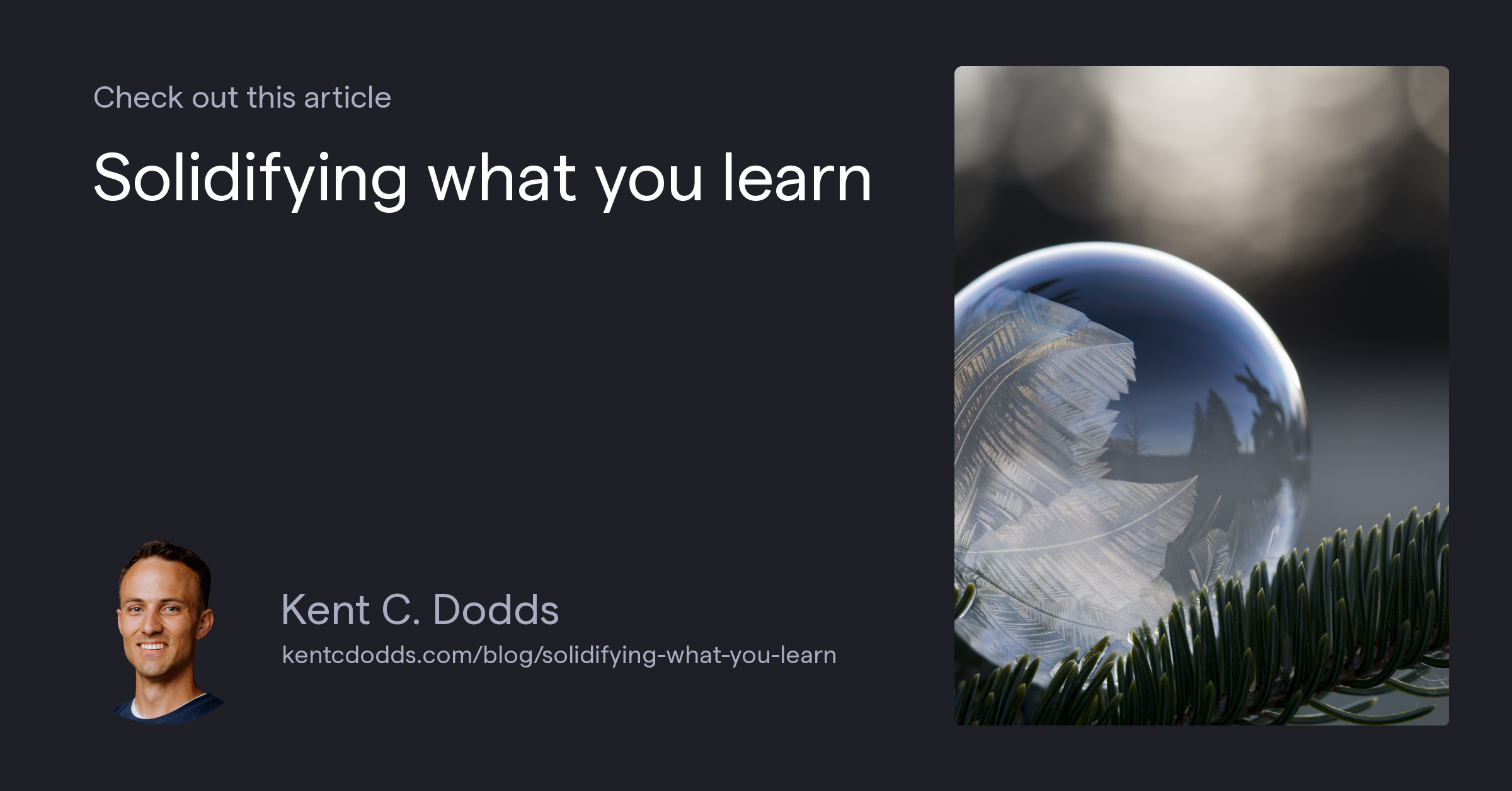 Solidifying what you learn