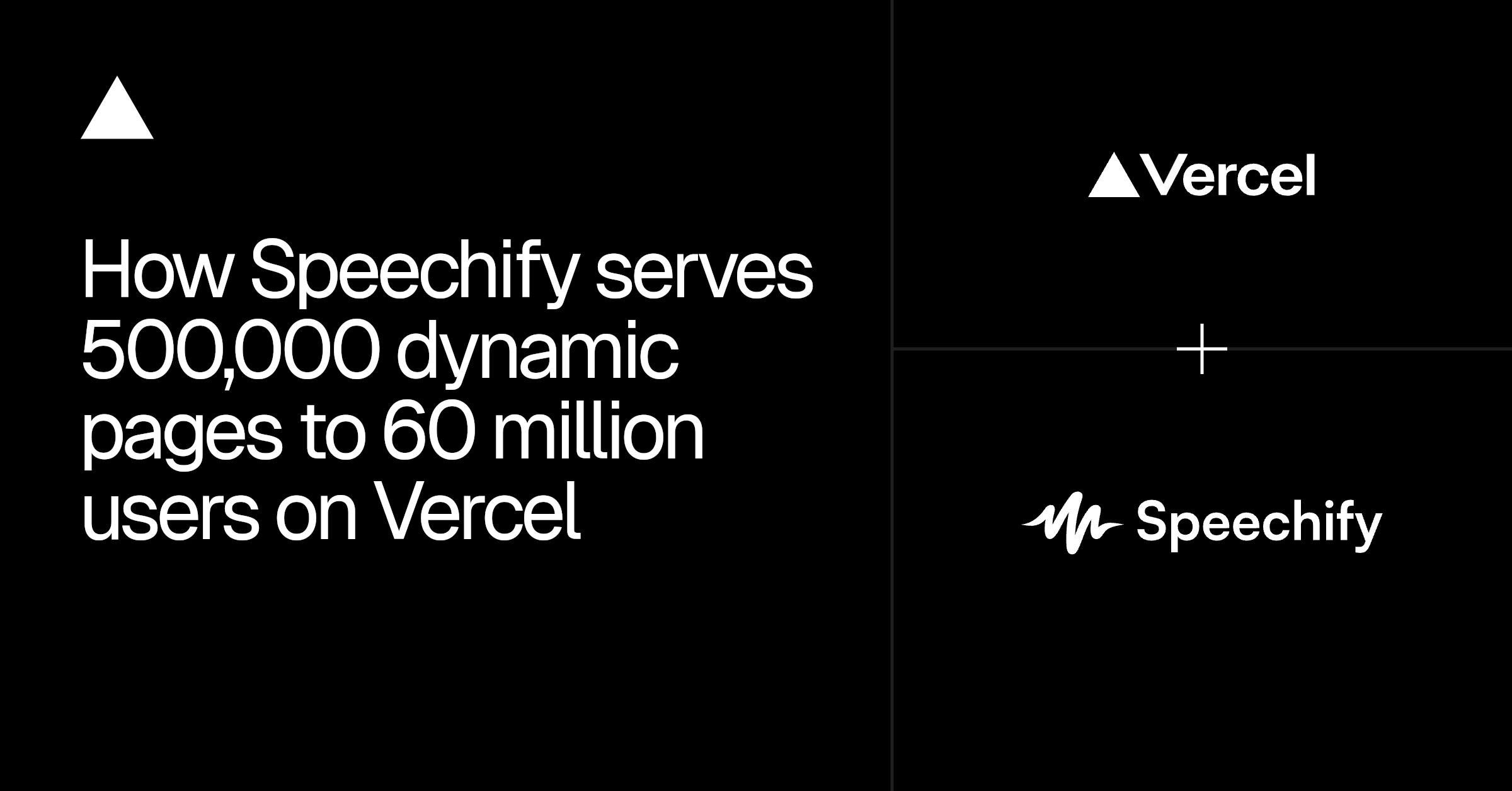 How Speechify serves 500,000 dynamic pages to 60 million users on Vercel