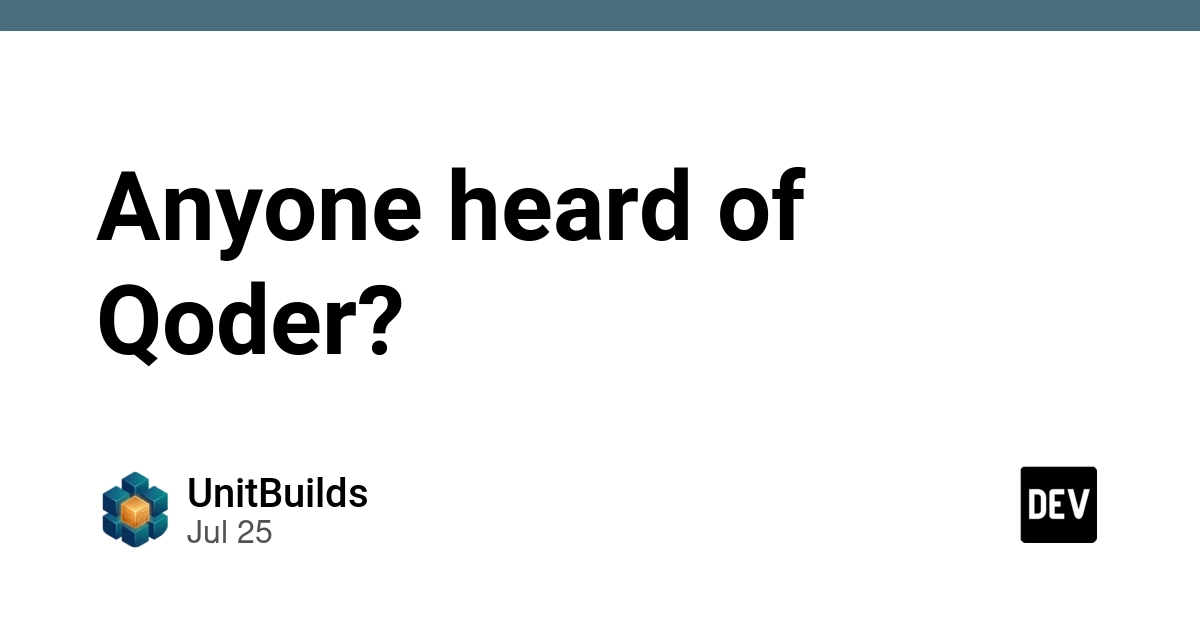 Anyone heard of Qoder?