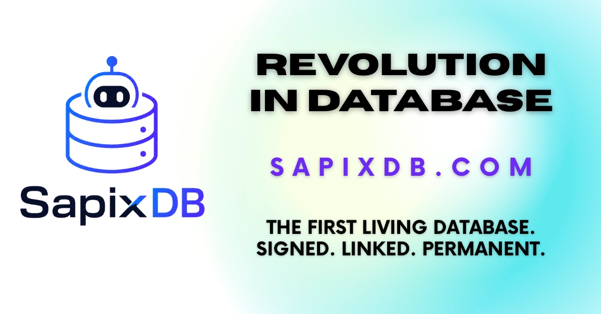 What is SapixDB? A living database where data secures itself and every table manages its own data