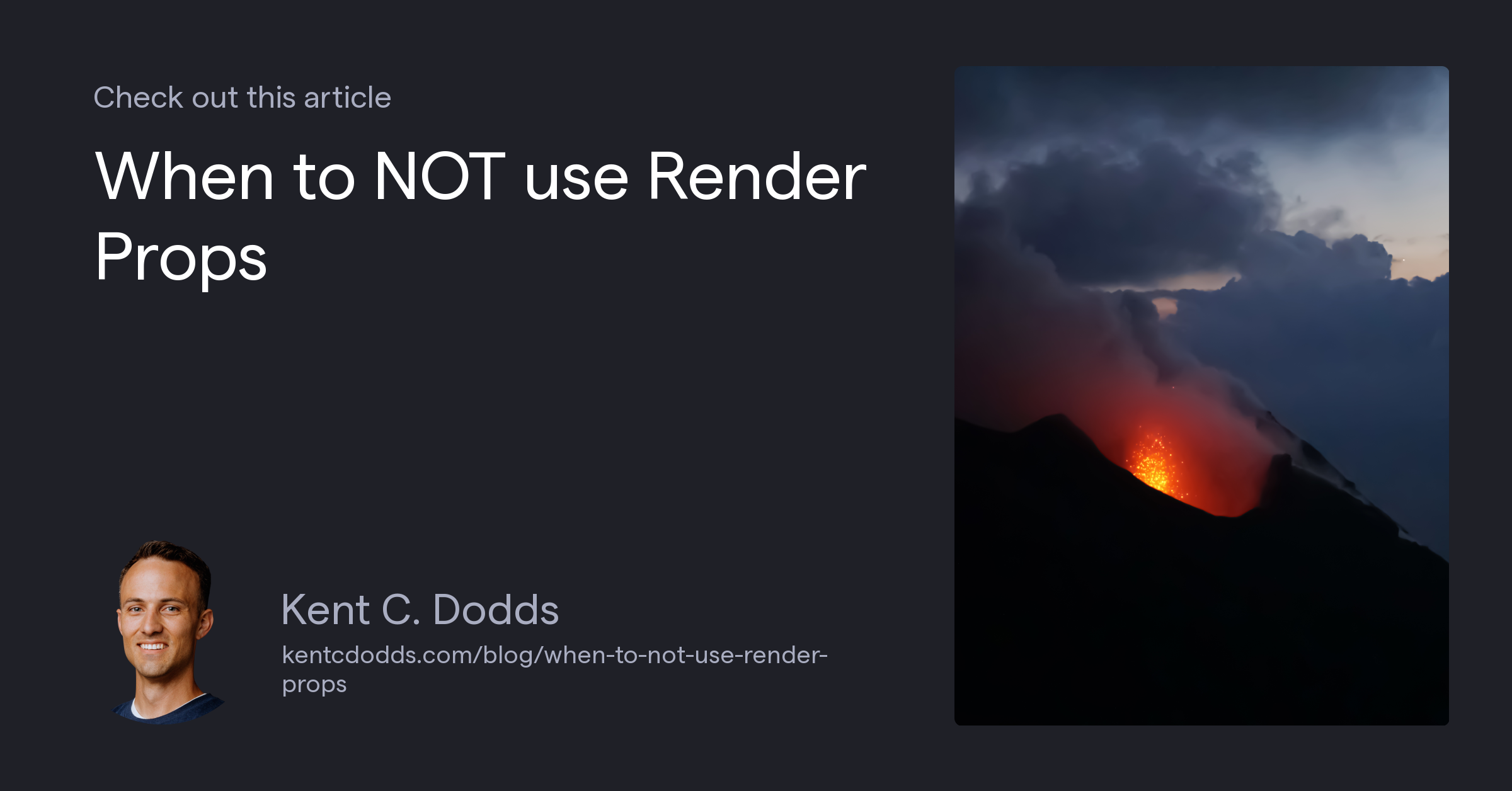 When to NOT use Render Props