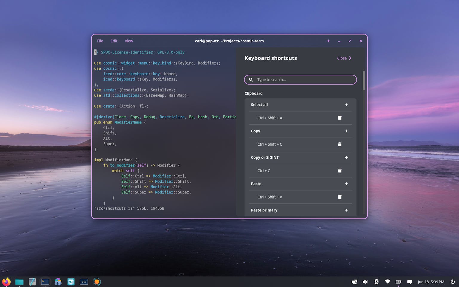 New COSMIC Terminal Features