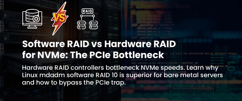 Cover image for Software RAID vs Hardware RAID for NVMe: The PCIe Bottleneck