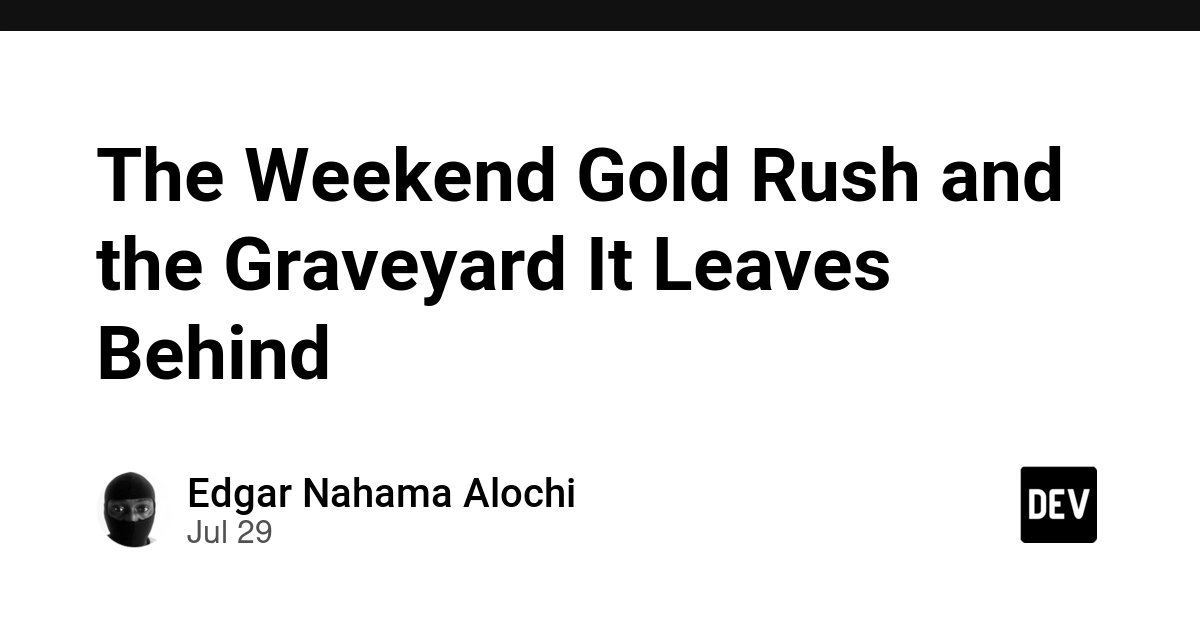 The Weekend Gold Rush and the Graveyard It Leaves Behind