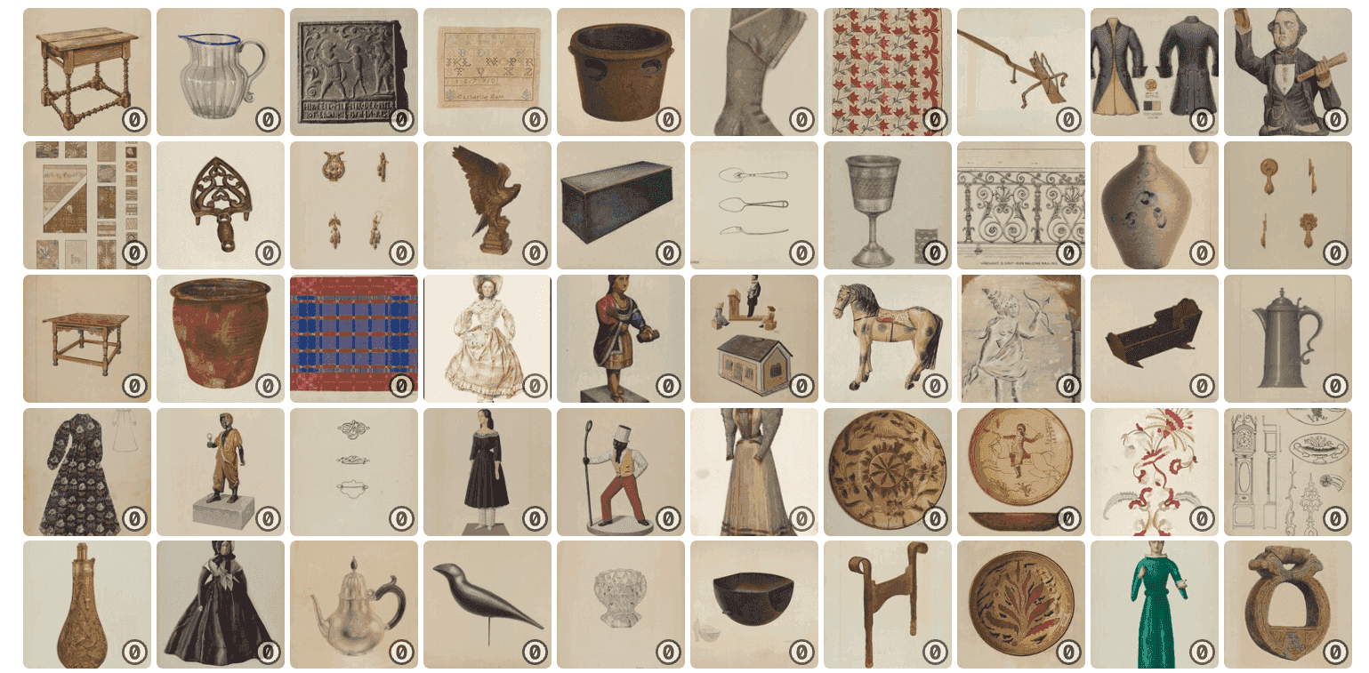 100 samples of public paintings