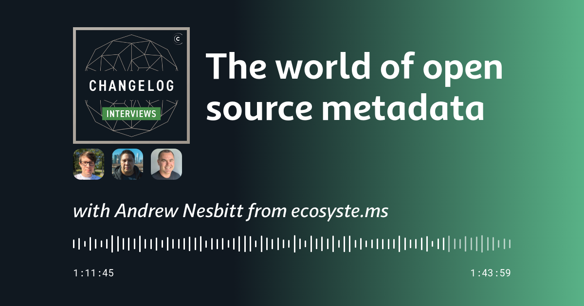 The world of open source metadata