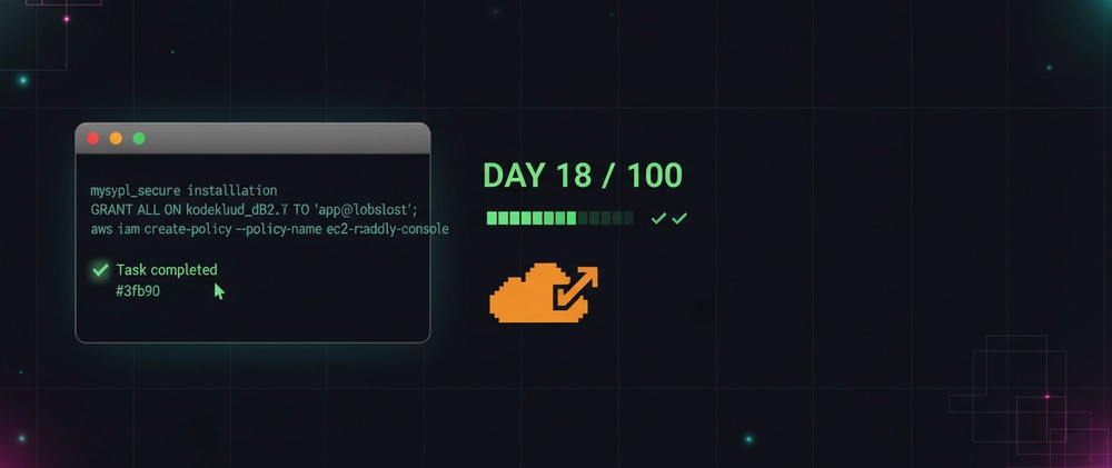 Cover image for 100 Days of DevOps and Cloud (AWS), Day 18: MariaDB's Secure Install, and Why 'Read-Only' Needs More Than ec2:Describe