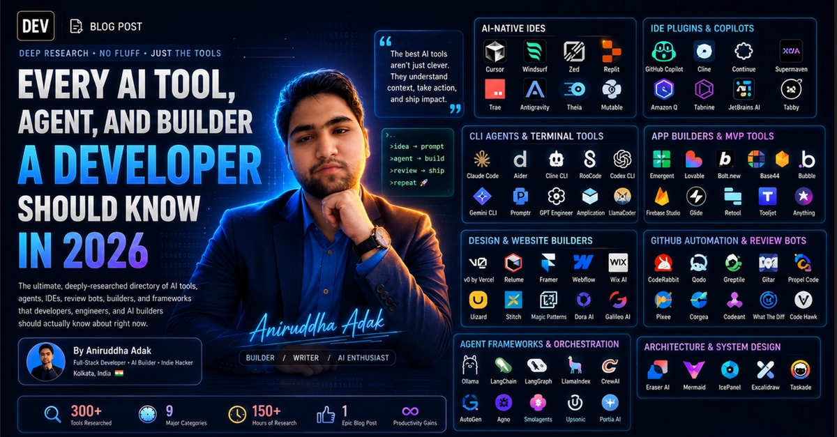 Every AI tool, agent, and site builder a developer should know in 2026