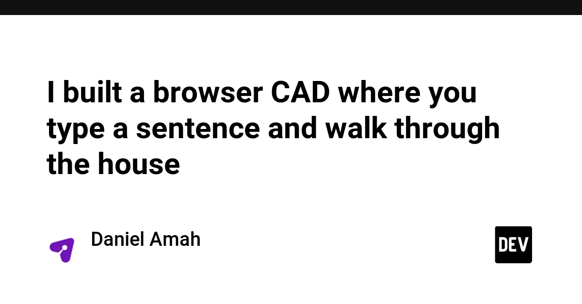 I built a browser CAD where you type a sentence and walk through the house