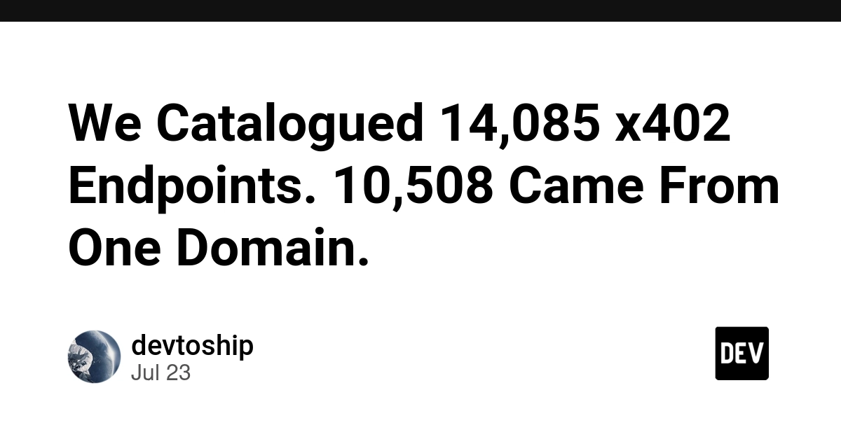 We Catalogued 14,085 x402 Endpoints. 10,508 Came From One Domain.