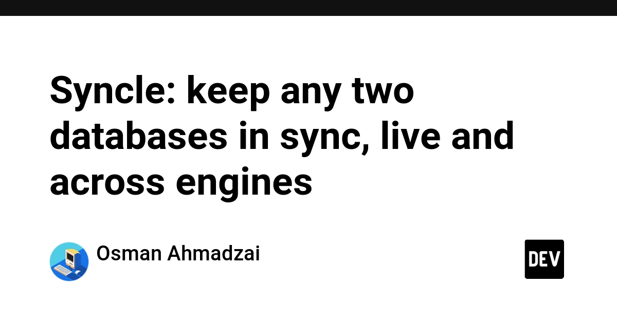 Syncle: keep any two databases in sync, live and across engines