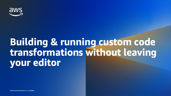 Building and running custom code transformations without leaving your editor