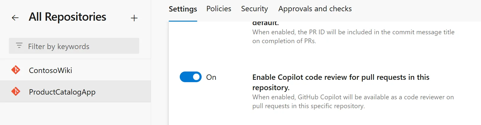 copilot code review repo image