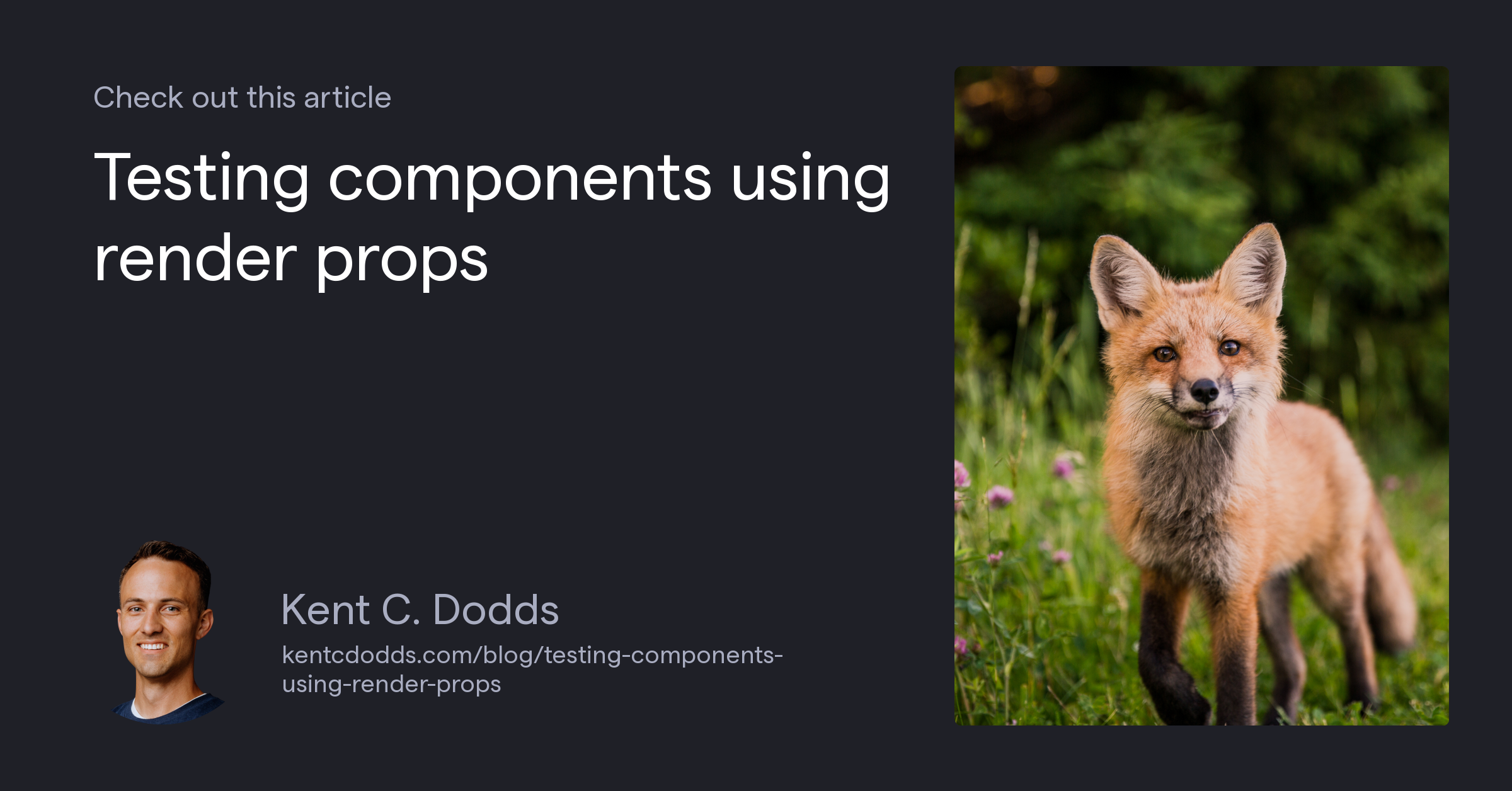 Testing ⚛️ components using render props