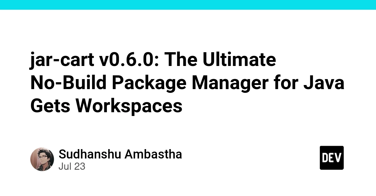 jar-cart v0.6.0: The Ultimate No-Build Package Manager for Java Gets Workspaces