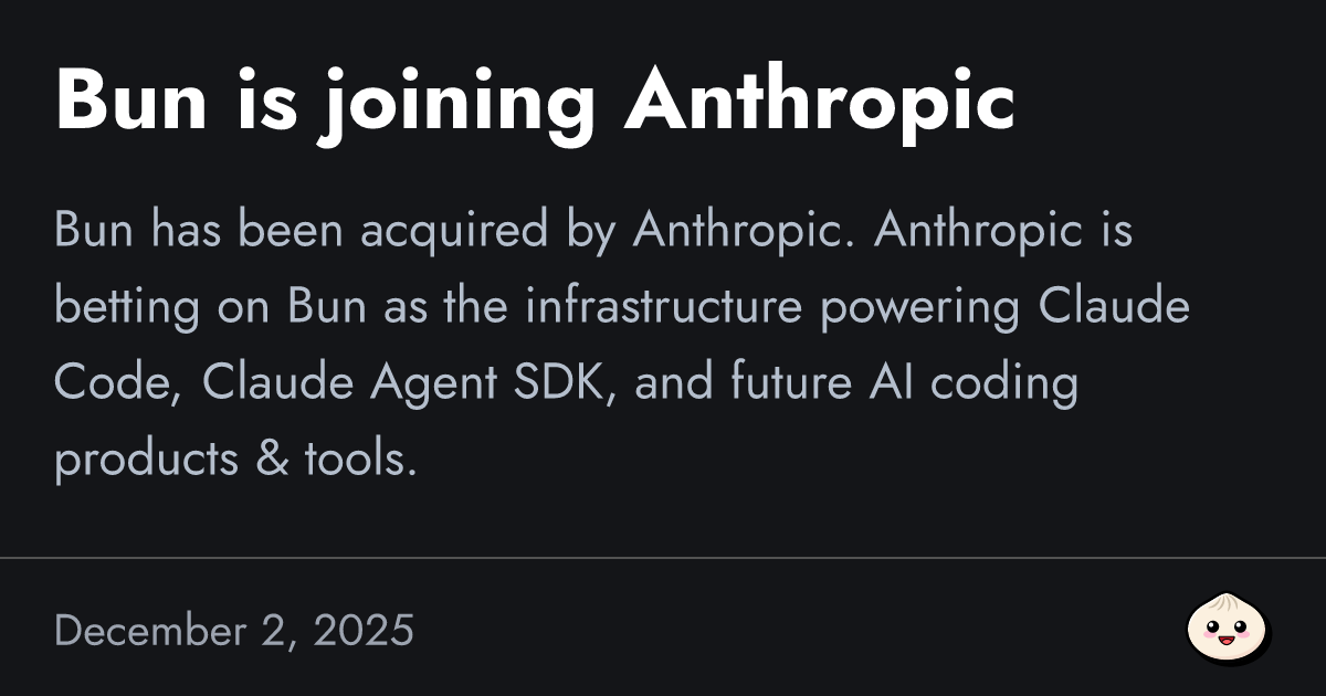 Bun is joining Anthropic