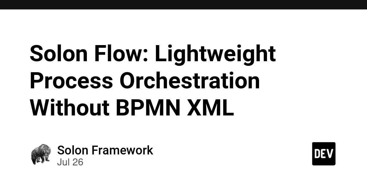 Solon Flow: Lightweight Process Orchestration Without BPMN XML