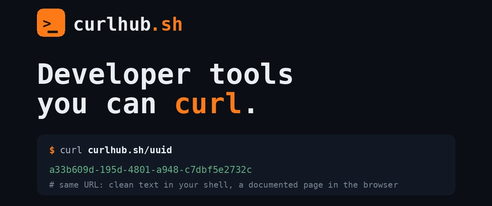 Cover image for curlhub.sh Curl Based CLI Dev Tools