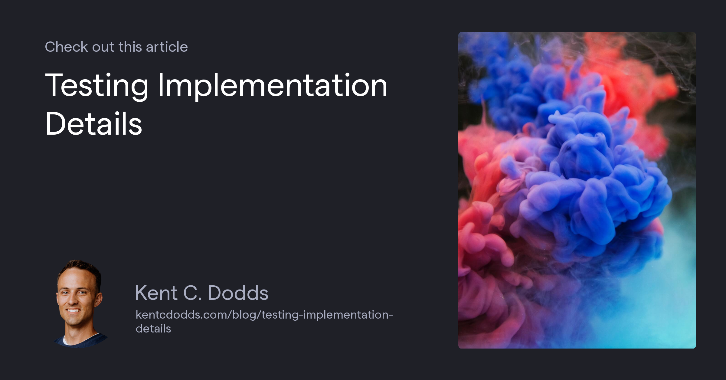 Testing Implementation Details