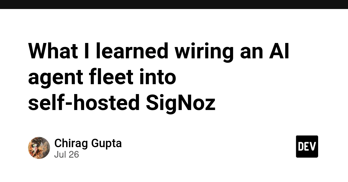 What I learned wiring an AI agent fleet into self-hosted SigNoz
