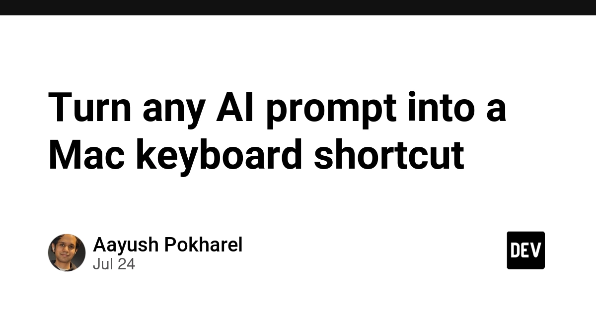 Turn any AI prompt into a Mac keyboard shortcut