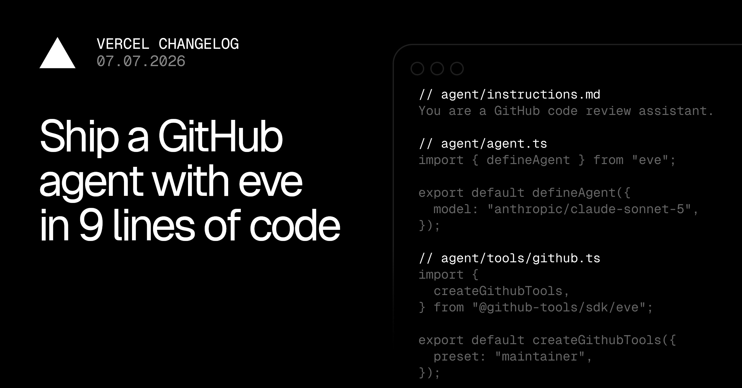 Give your eve agent GitHub tools