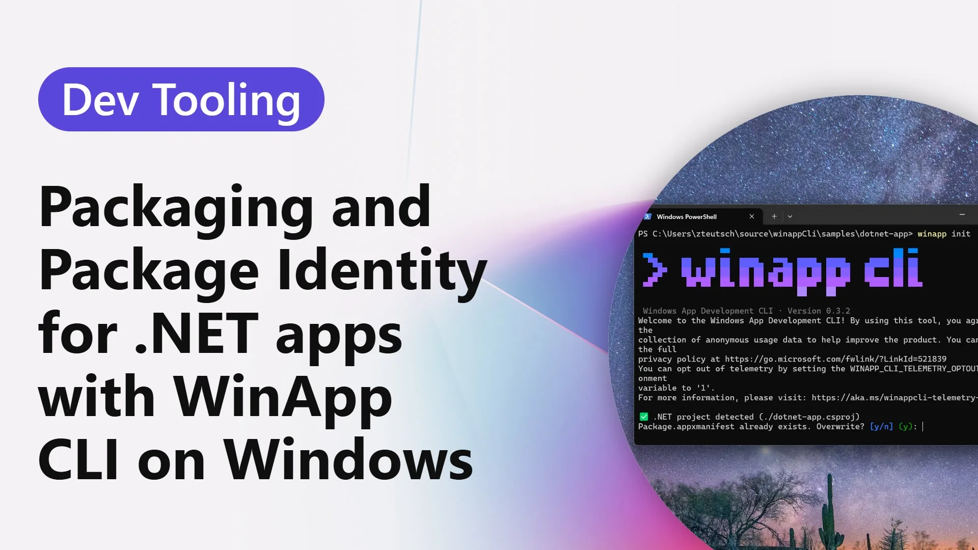 Packaging and Package Identity for .NET apps with WinApp CLI on Windows