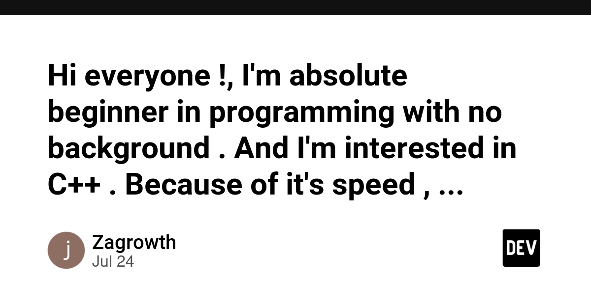 Hi everyone !, I'm absolute beginner in programming with no background . And I'm interested in C++ . Because of it's speed , AAA games usage ... etc .
 So, I hope if there anyone (expert one) navigate me .
Should I go ahead ?or try another language?