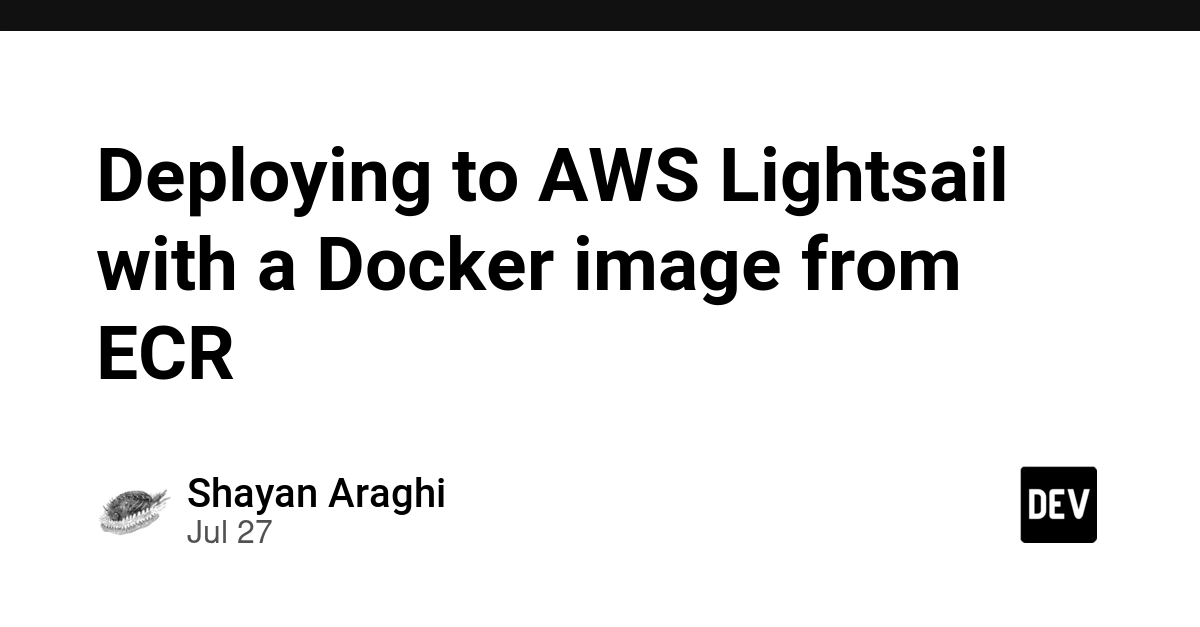 Deploying to AWS Lightsail with a Docker image from ECR
