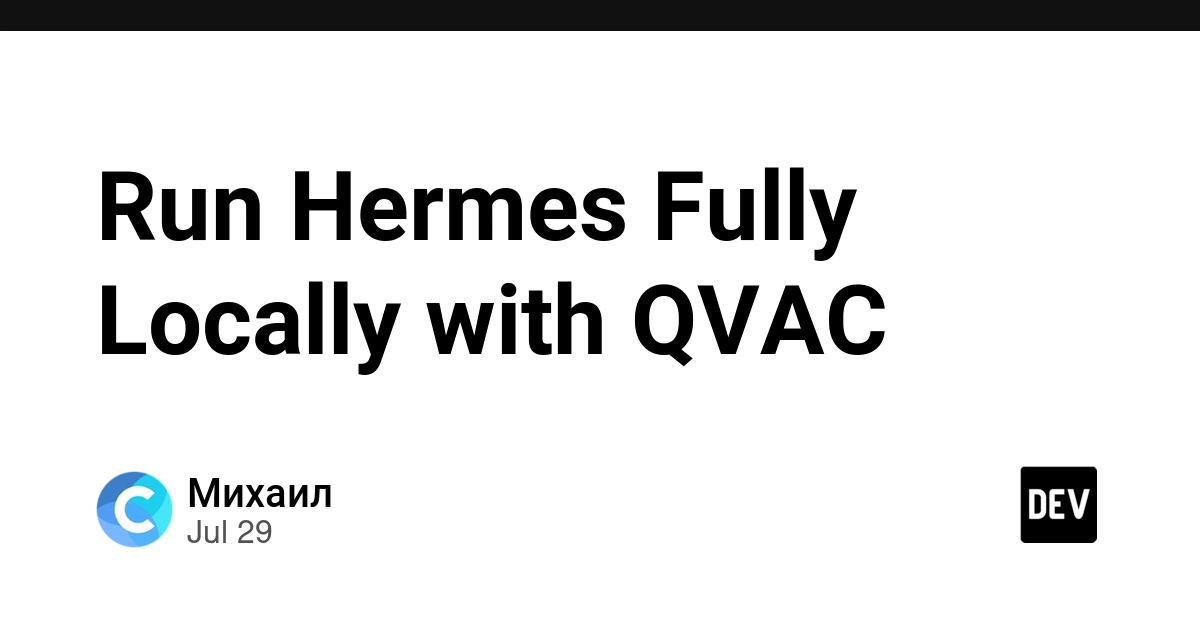 Run Hermes Fully Locally with QVAC