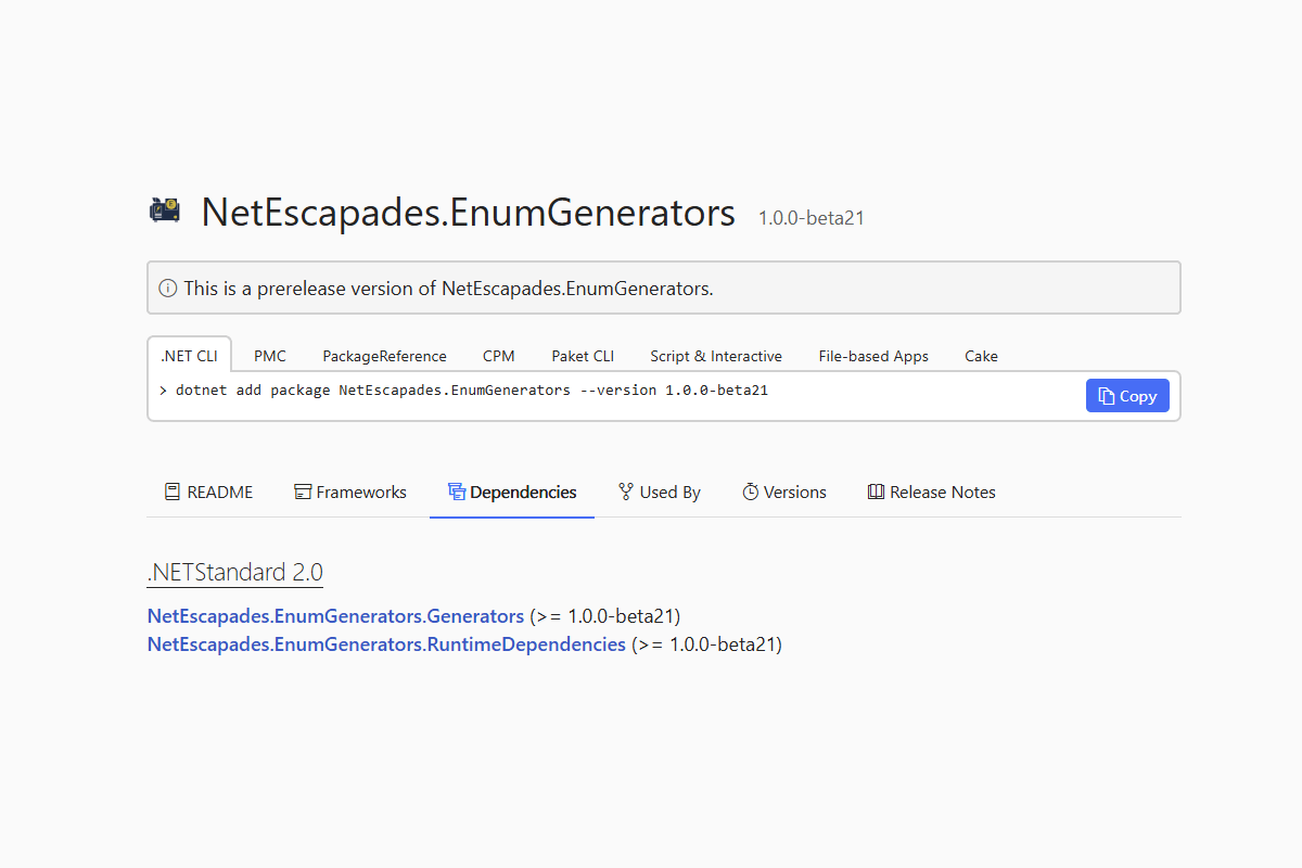 Splitting the NetEscapades.EnumGenerators packages: the road to a stable release