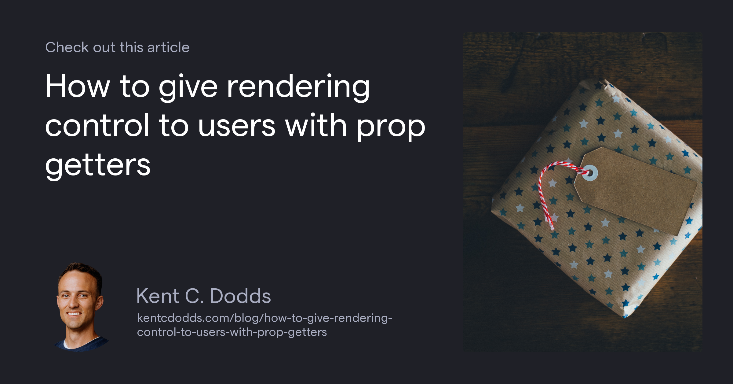 How to give rendering control to users with prop getters