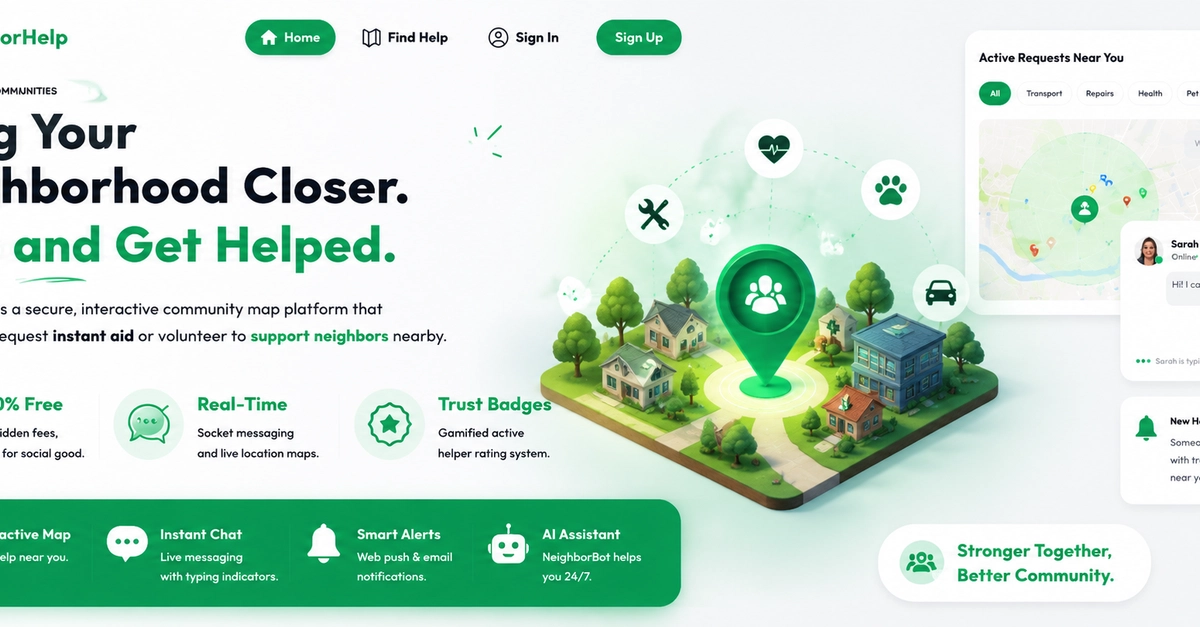 Excited to launch my latest full-stack project: NeighborHelp! 🤝✨