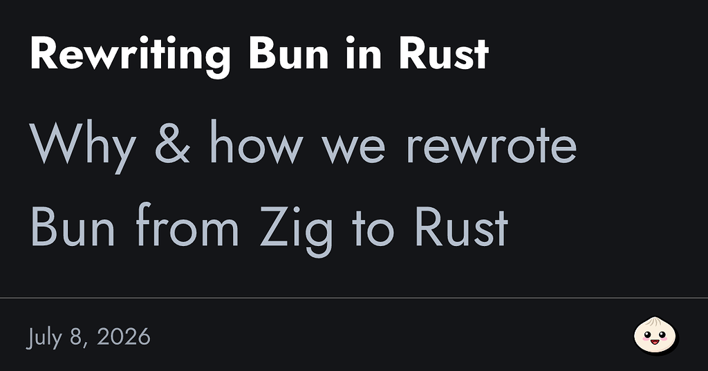 Rewriting Bun in Rust