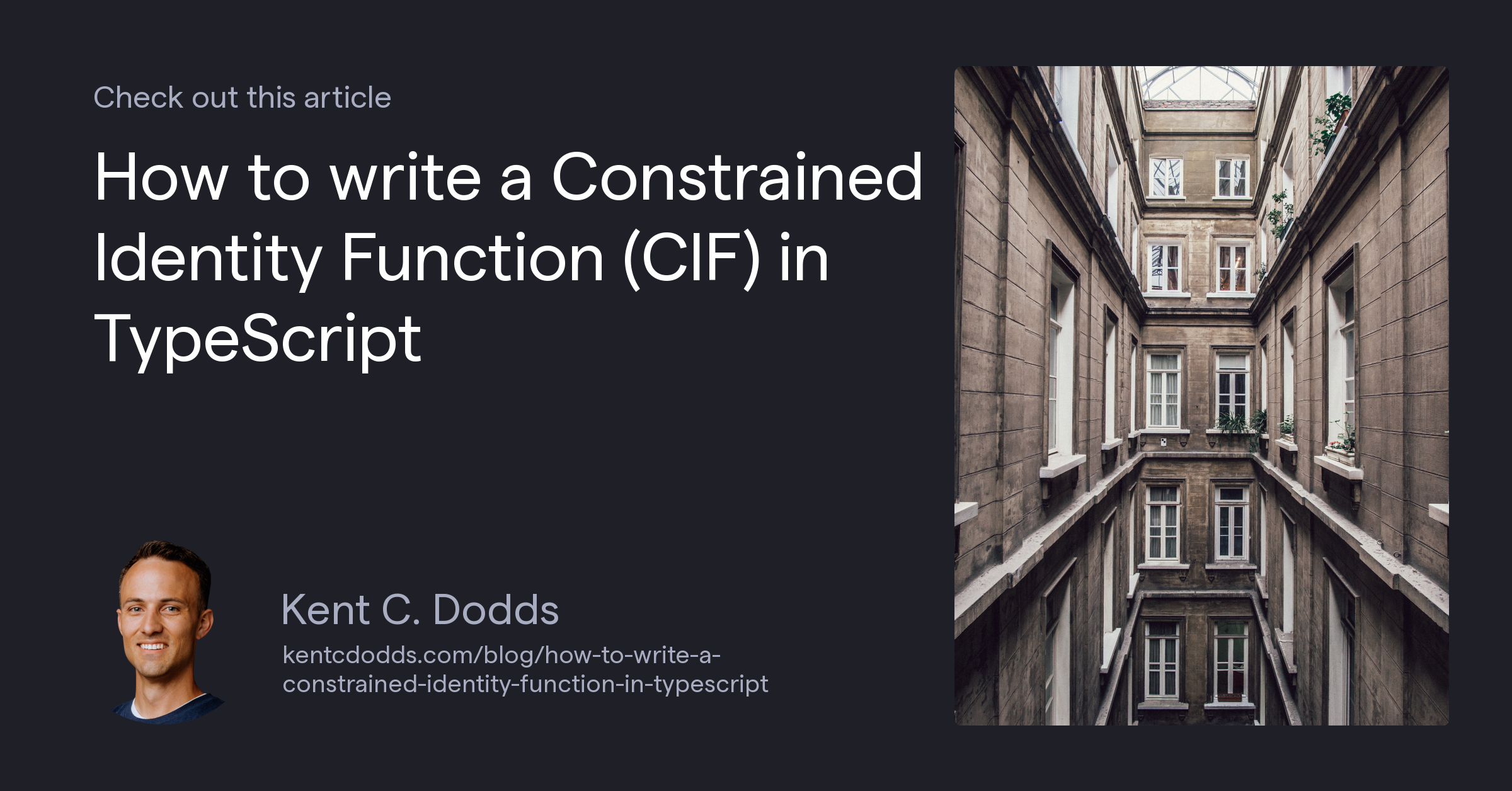 How to write a Constrained Identity Function (CIF) in TypeScript