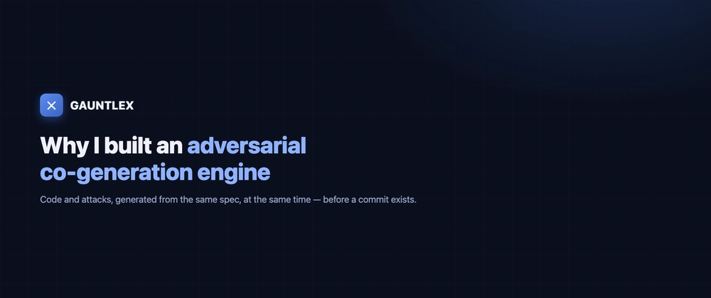 Cover image for Why I Built an Adversarial Co-Generation Engine