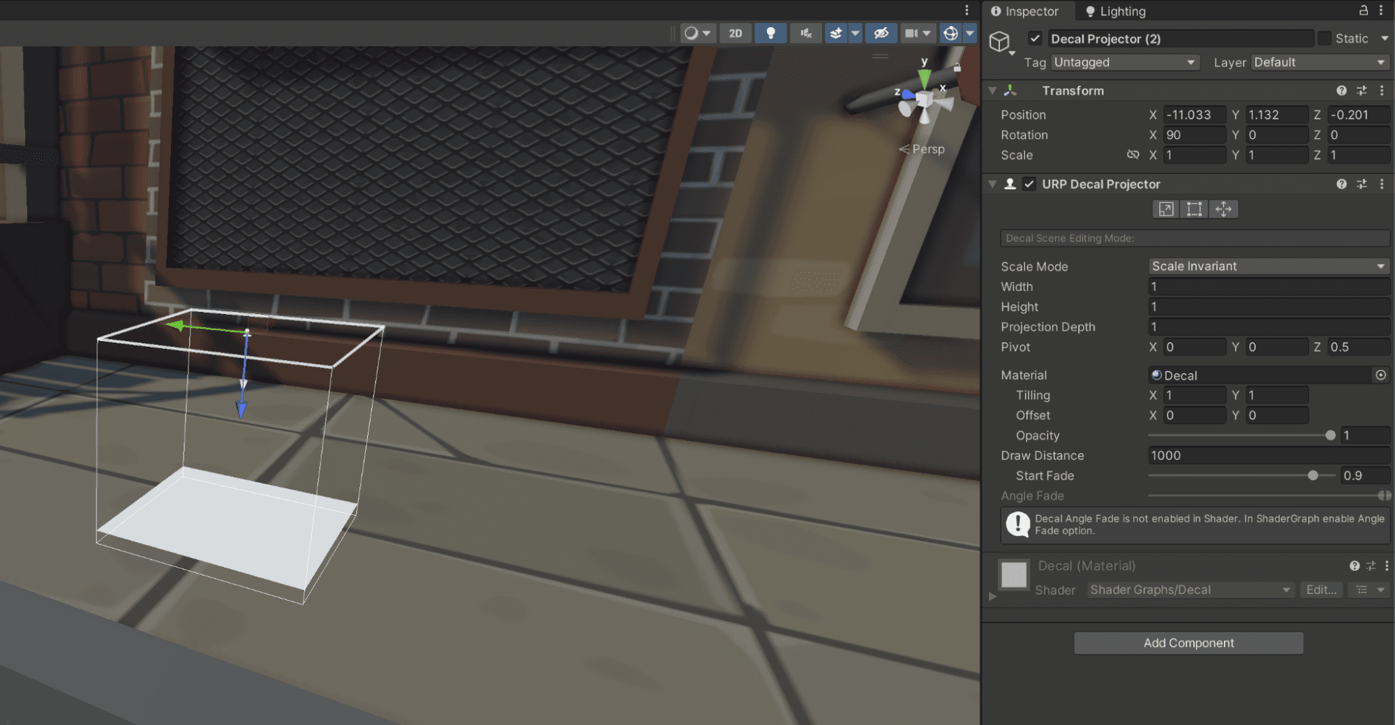 A new Decal Projector in action
