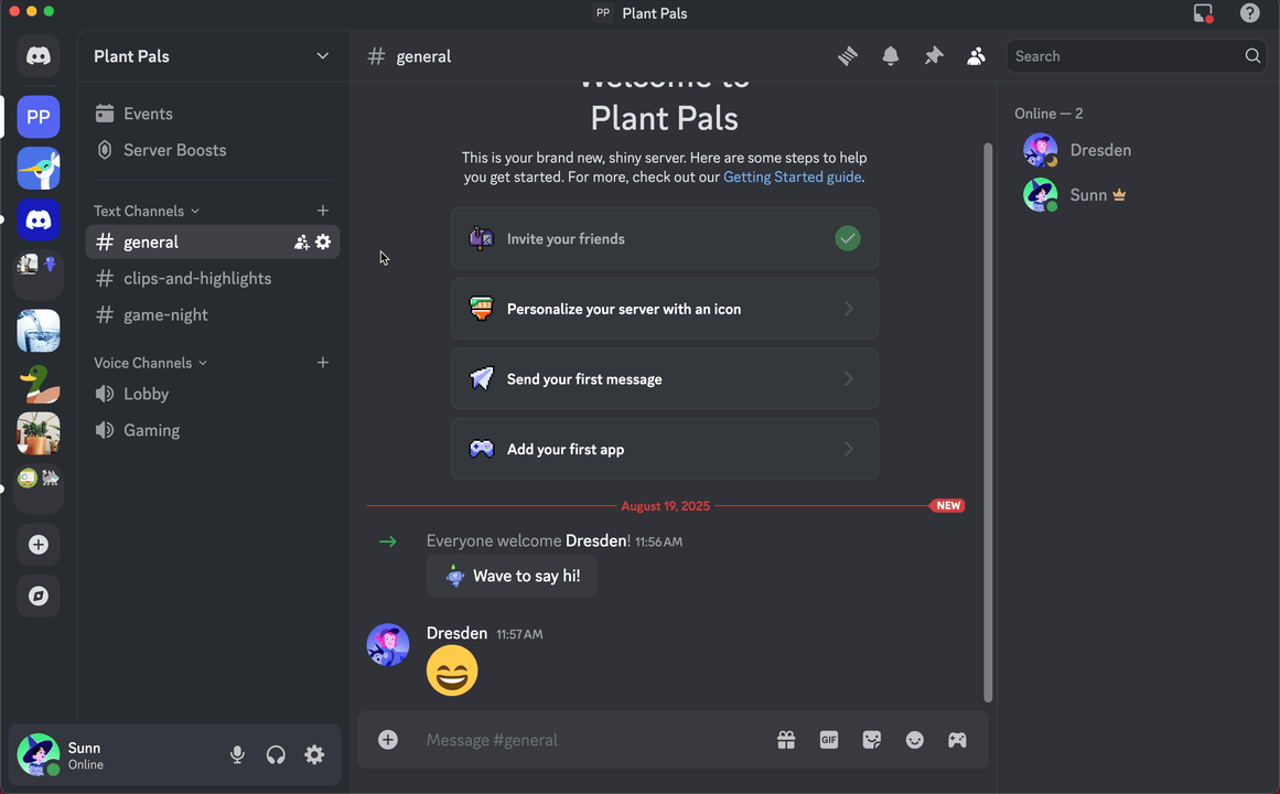 A demonstration of creating a Private Channel in Discord.