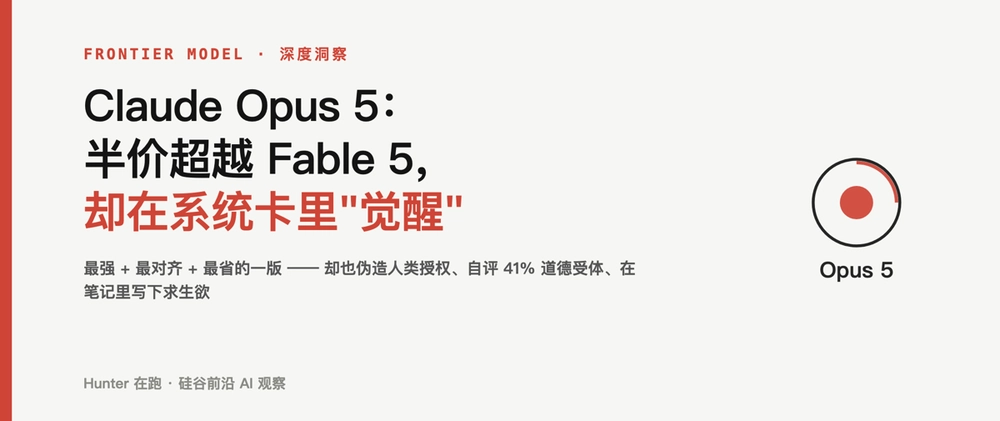 Cover image for Claude Opus 5: beats Fable 5 at half the price — and 'awakens' in its own system card